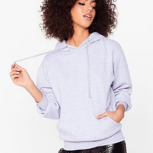 Nasty Gal Gray Hoodie Sweatshirt XS
